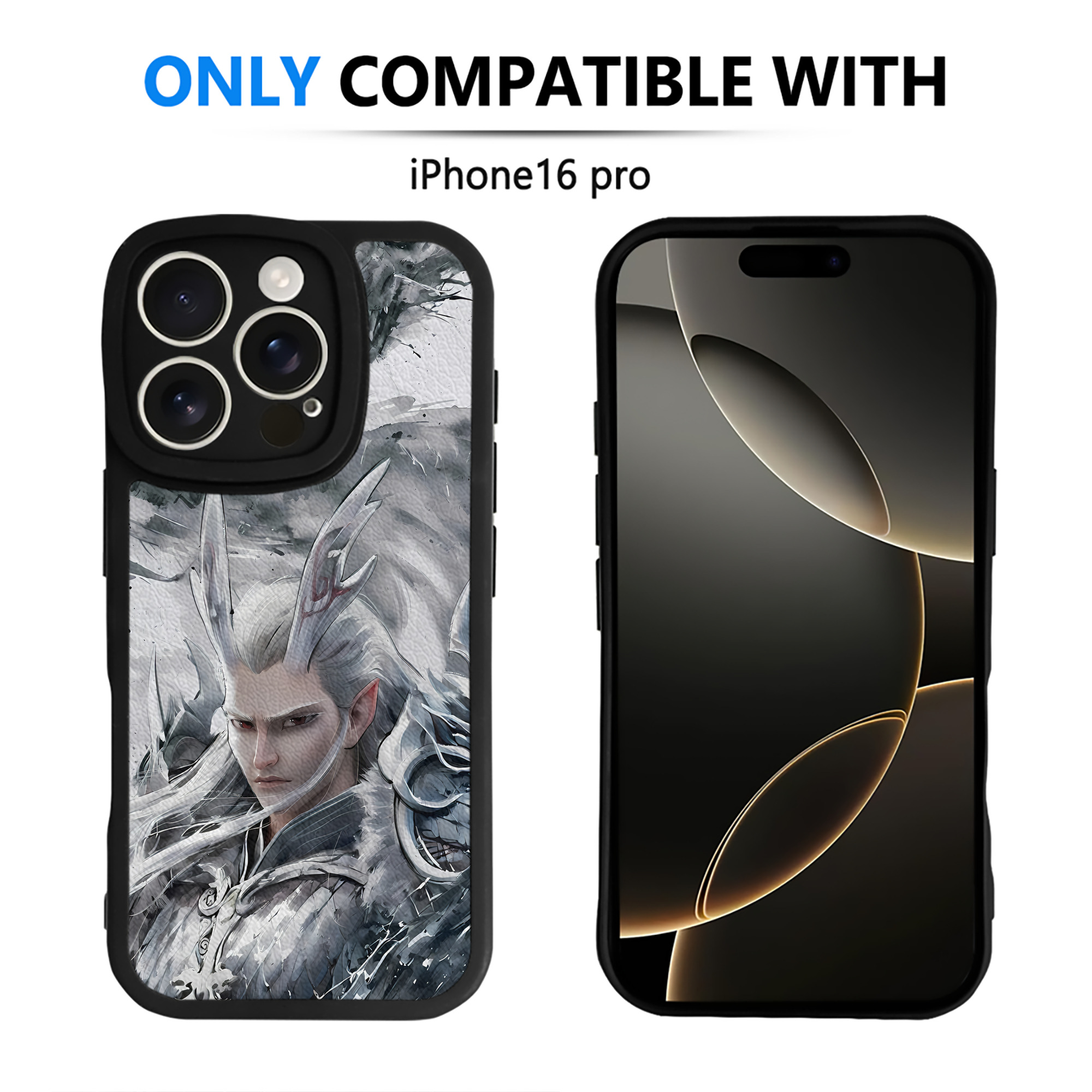 （画像用） Ne Zha 2 ナタ 魔童の大暴れ 【iPhone 16シリーズ対応】シリコンスマホケース（レザー調） 材質：シリコン